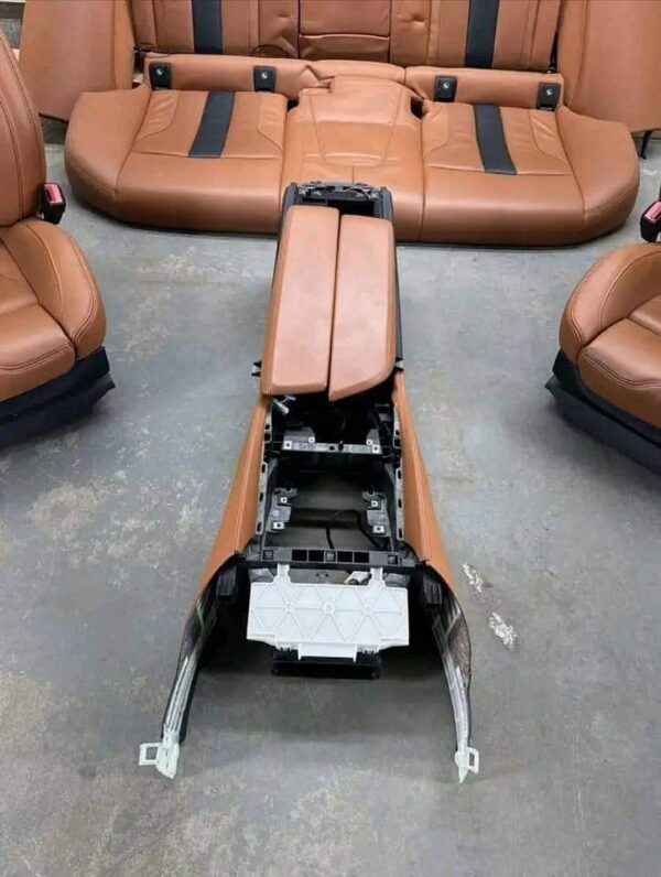 OEM BMW F90 M5 Door Panels Seats Front Rear Armrest Merino Brown Interior SET - Image 7