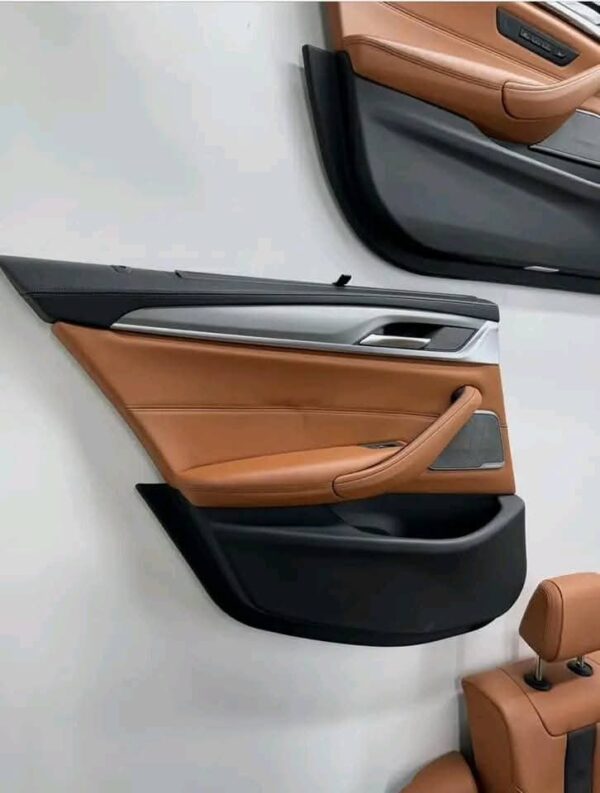 OEM BMW F90 M5 Door Panels Seats Front Rear Armrest Merino Brown Interior SET - Image 9
