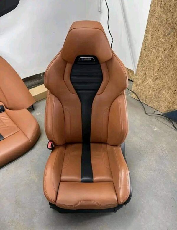 OEM BMW F90 M5 Door Panels Seats Front Rear Armrest Merino Brown Interior SET - Image 11