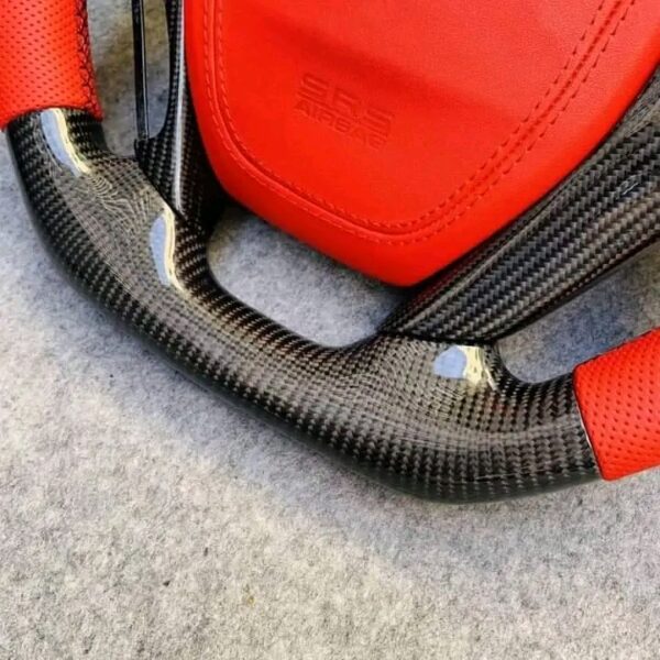 red carbon fiber steering wheel for 9th Gen Honda Accord - Image 2