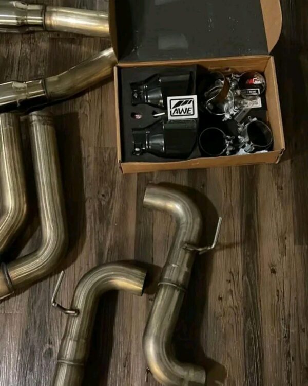 AWE Resonated Track Edition Exhaust for A90 Supra - 5" Diamond Black Tips - Image 2