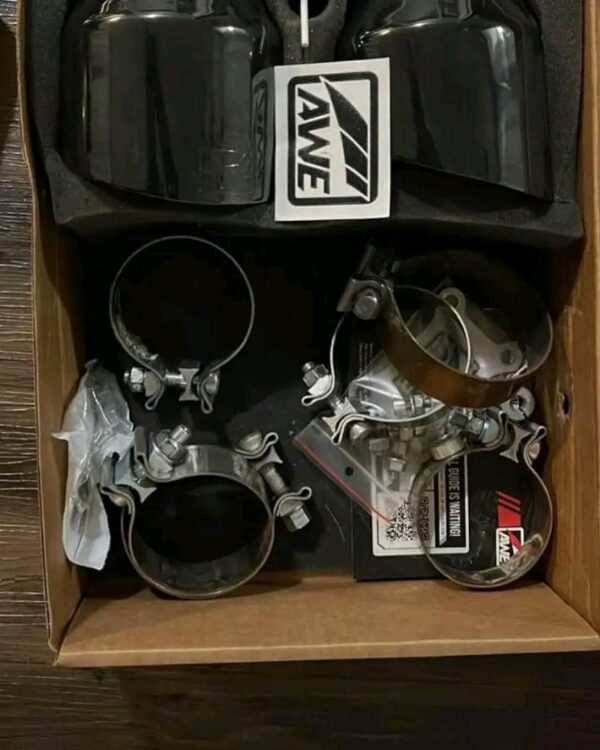 AWE Resonated Track Edition Exhaust for A90 Supra - 5" Diamond Black Tips